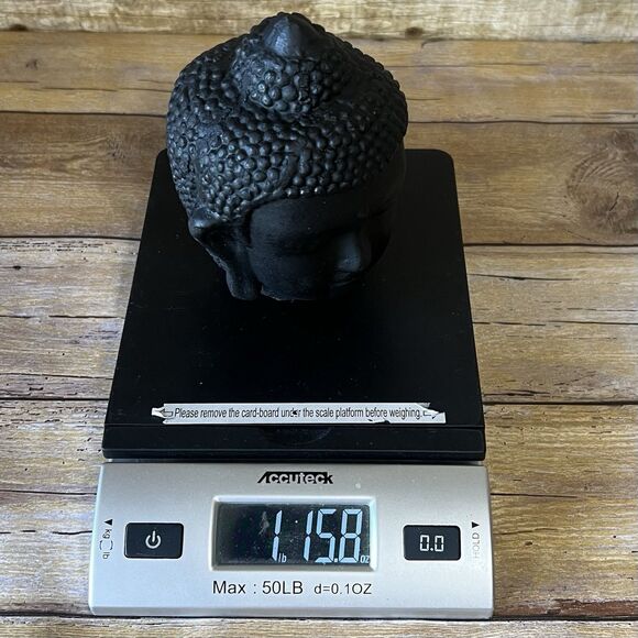 Buddha decorative head sculpture  Skze 6” X 4” Approx Plaster or similar - Picture 9 of 9